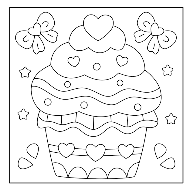 Páginas para colorear pasteles para niños
