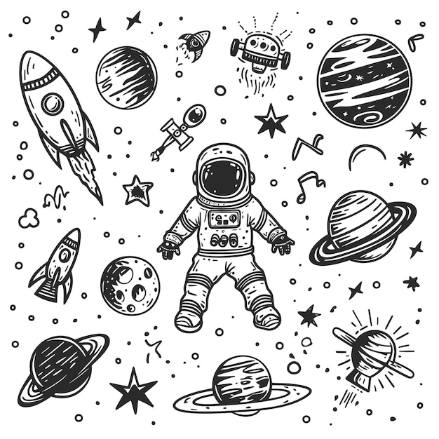 Páginas para colorear planetas espaciales