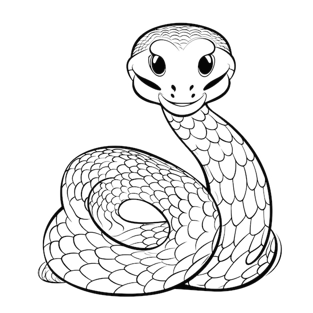 páginas para colorear serpiente animales vectoriales