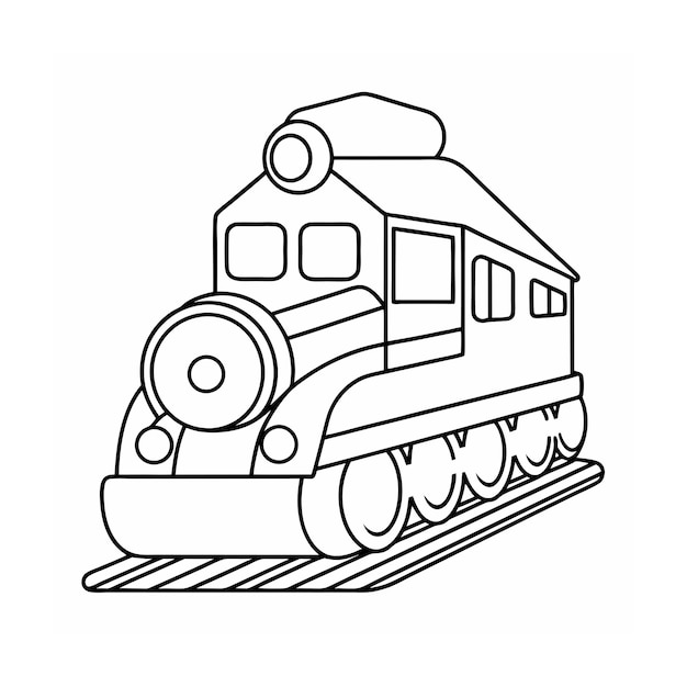 Páginas para colorear de trenes para niños