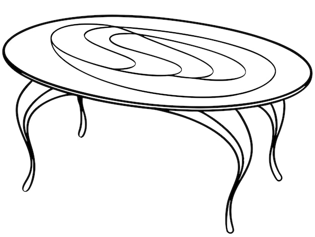 Páginas para colorear vectoriales para mesas de café