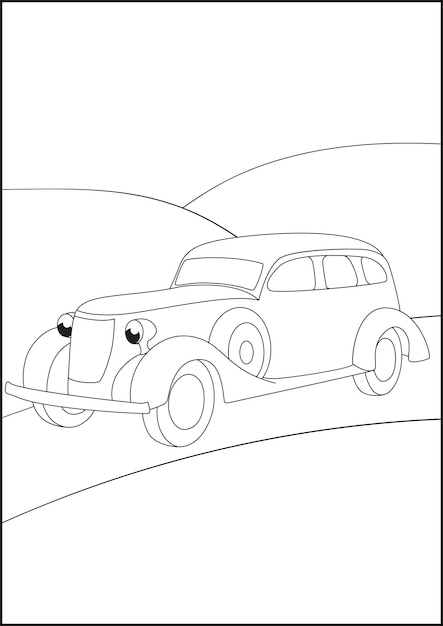 Paginas Para Colorear De Vehiculos Simples Para Ninos Paginas Para Colorear No Editables