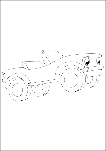 Paginas Para Colorear De Vehiculos Simples Para Ninos Paginas Para Colorear No Editables
