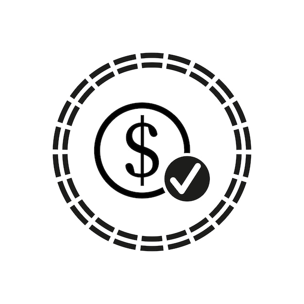 Pago aprobado icono redondeado Ilustración vectorial EPS 10 Imagen de archivo