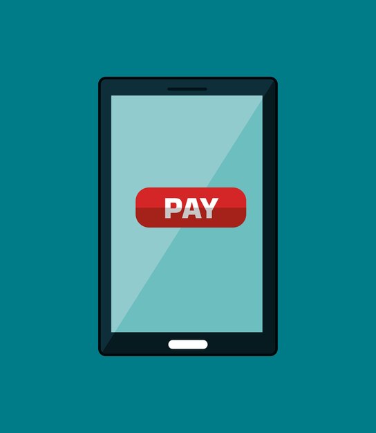 pago y comercio en línea con diseño de ilustración vectorial smartphone