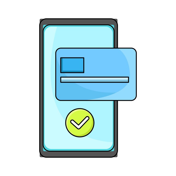 Vector pago digital por el envío