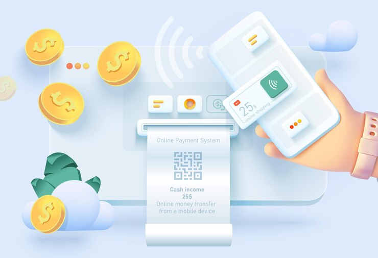 Pago en línea Pago sin contacto con tecnología RFC de teléfonos inteligentes
