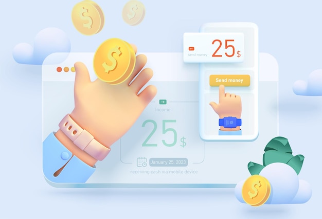 Pago en línea Transferencia de dinero desde un dispositivo móvil