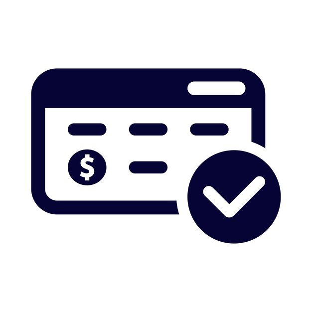 pago con tarjeta Tarjeta de crédito Icono de tarjeta bancaria aprobada