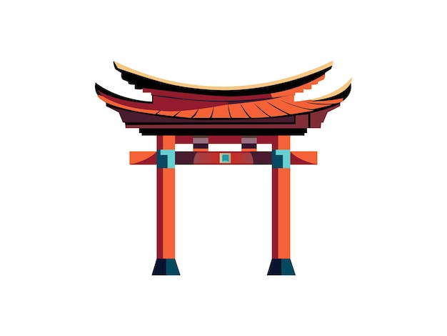 una pagoda roja con un tejado rojo y un techo rojo