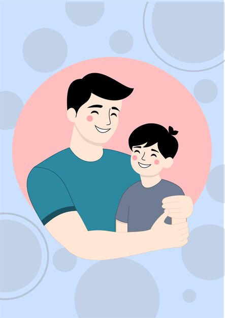 Pai e hijo felizes