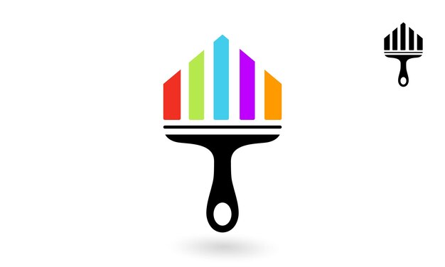 Paint house logo vector colorido diseño de logotipo para paint house