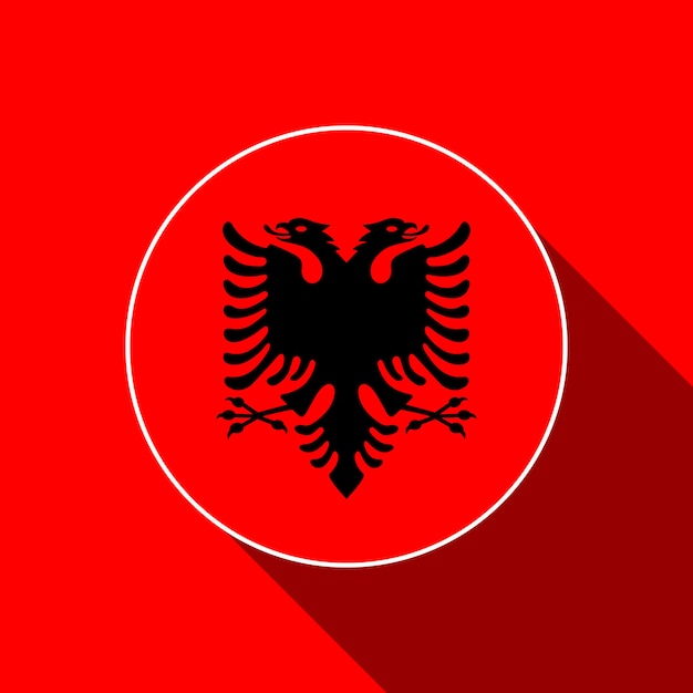 País Albania Albania bandera Vector ilustración