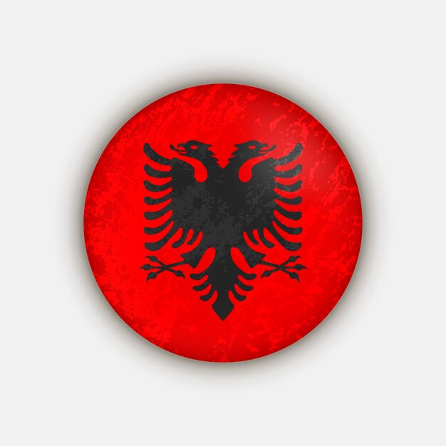 Vector país albania albania bandera vector ilustración