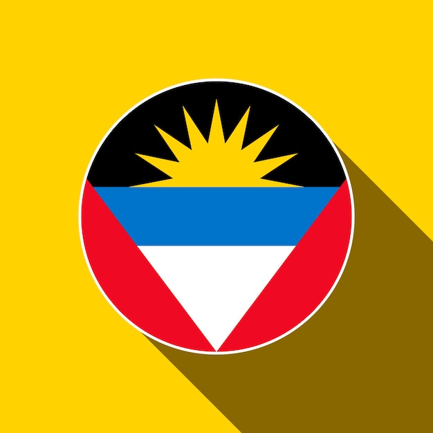 País Antigua y Barbuda Bandera de Antigua y Barbuda Ilustración vectorial