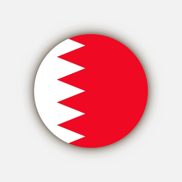 País Bahrein Bandera de Bahrein Ilustración vectorial