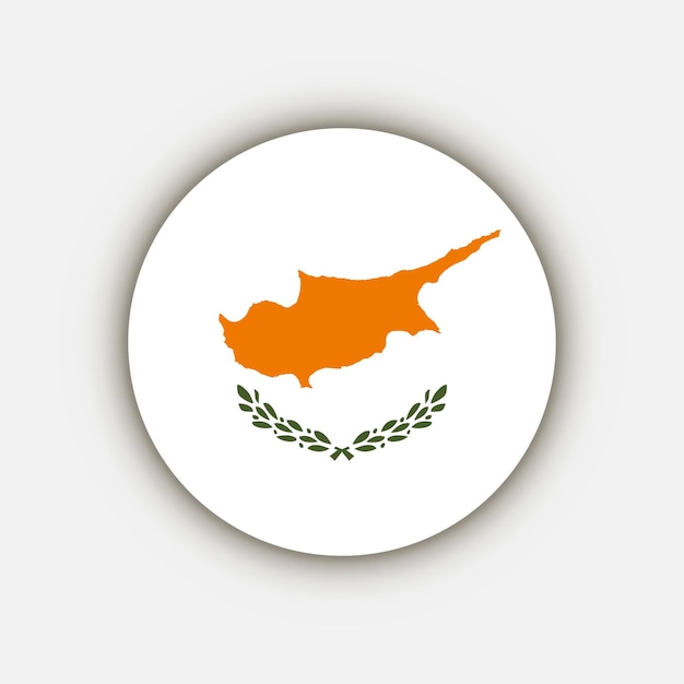 País Chipre Bandera de Chipre Ilustración vectorial