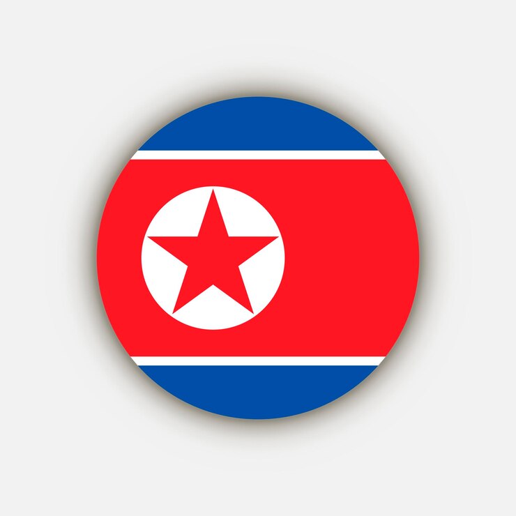 Vector país corea del norte bandera de corea del norte ilustración vectorial