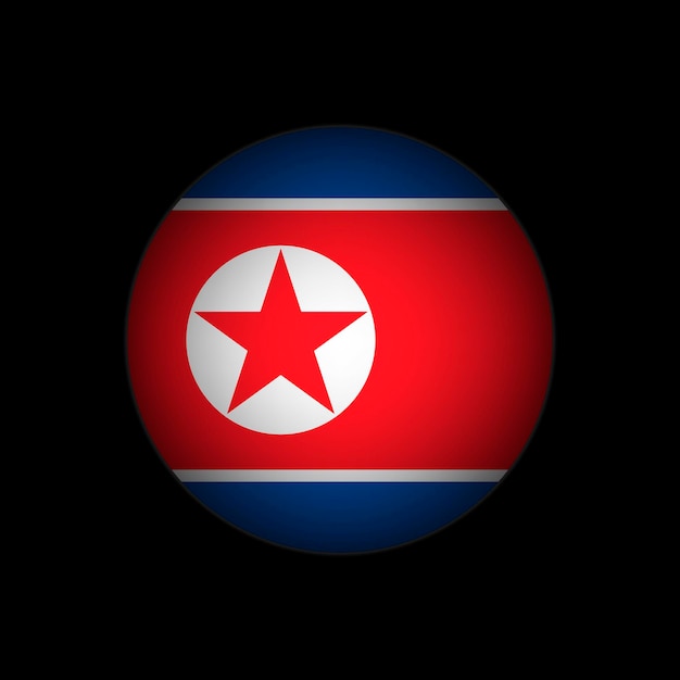 País Corea del Norte Bandera de Corea del Norte Ilustración vectorial