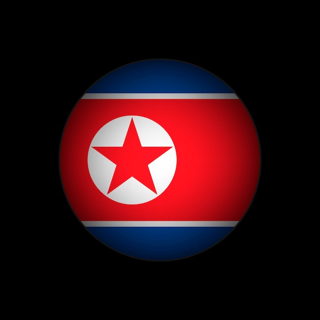 Vector país corea del norte bandera de corea del norte ilustración vectorial