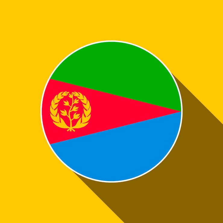 Vector país eritrea eritrea bandera ilustración vectorial