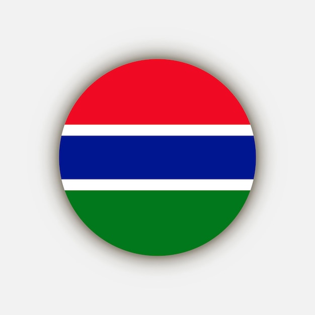 País Gambia Gambia bandera Vector ilustración