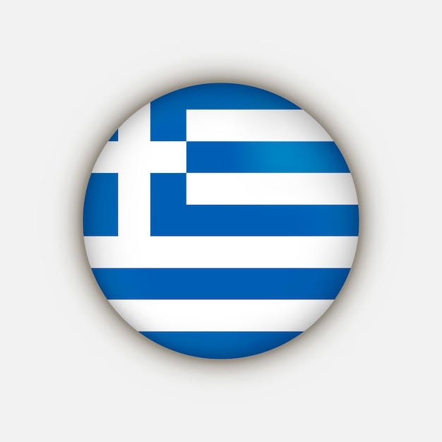 País, grecia, grecia, bandera, vector, ilustración