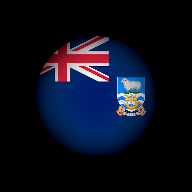 País Islas Malvinas Santa Elena Islas Malvinas bandera Ilustración vectorial