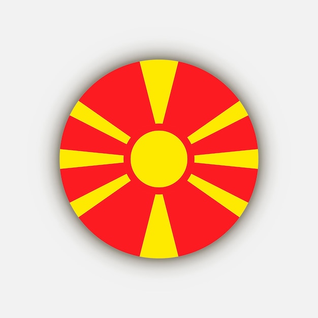 País macedonia del norte macedonia del norte bandera vector ilustración