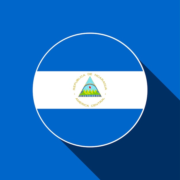 País Nicaragua Bandera de Nicaragua Ilustración vectorial
