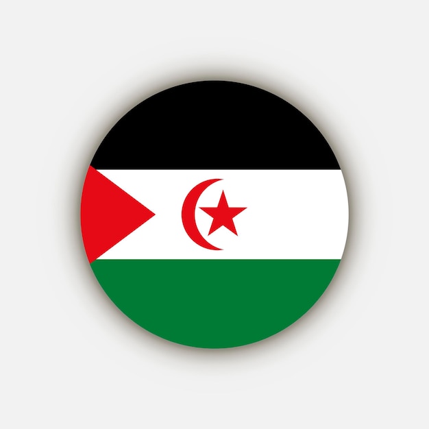 País república árabe saharaui democrática bandera de la república árabe saharaui democrática ilustración vectorial