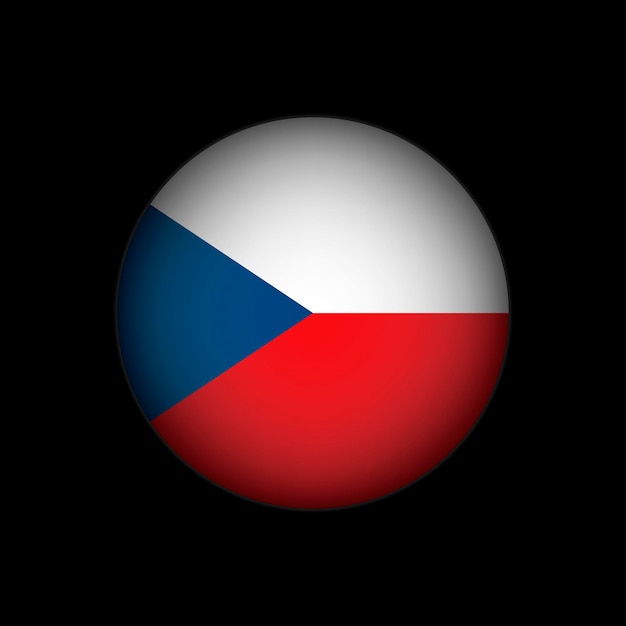 Vector país república checa república checa bandera vector ilustración