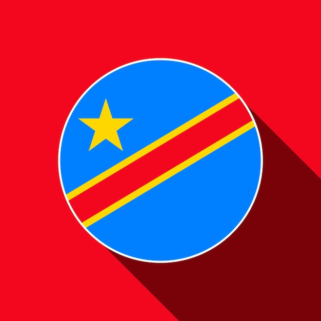 País República Democrática del Congo Bandera de la República Democrática del Congo Ilustración vectorial