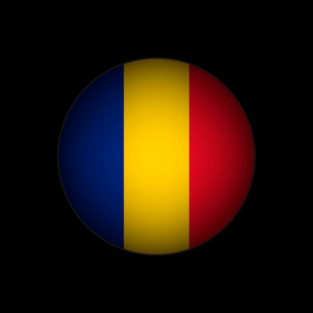 País rumania rumania bandera ilustración vectorial