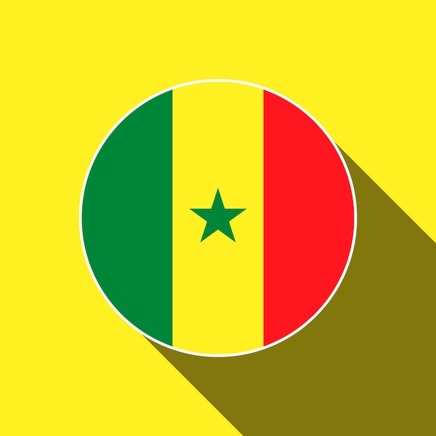 País senegal bandera de senegal ilustración vectorial