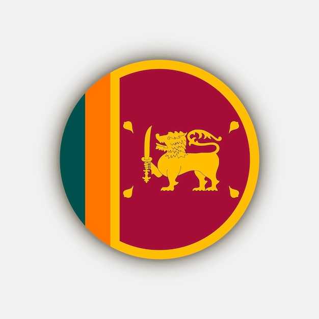 País Sri Lanka Sri Lanka bandera Vector ilustración