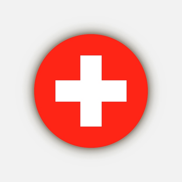 País Suiza Suiza bandera Vector ilustración