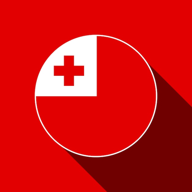 País tonga tonga bandera vector ilustración