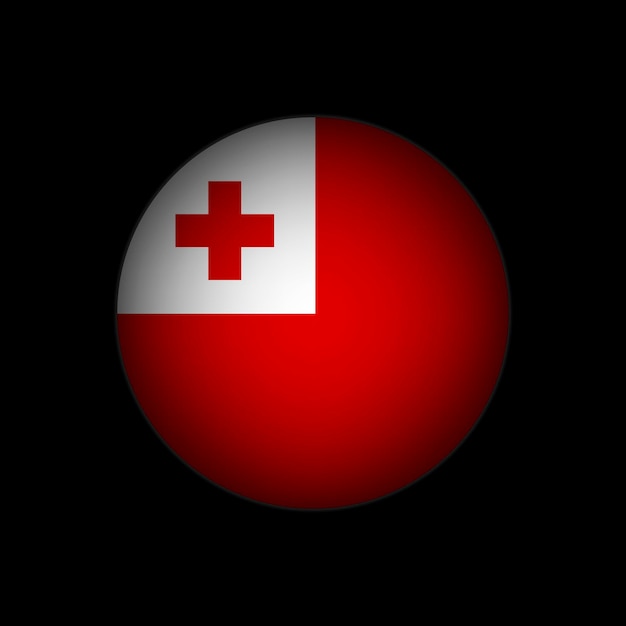 País Tonga Tonga bandera Vector ilustración