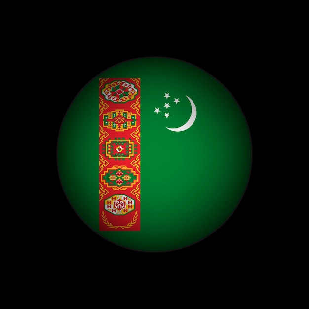 Vector país turkmenistán turkmenistán bandera vector ilustración