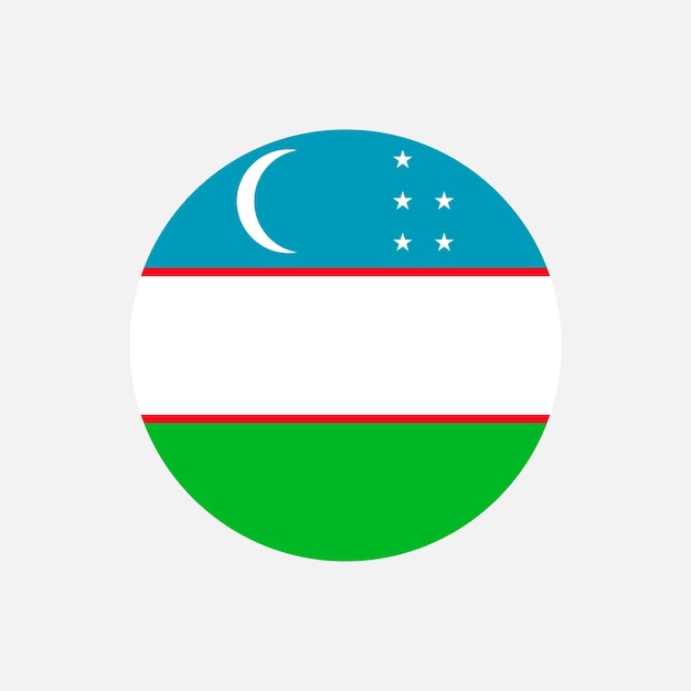 País Uzbekistán Uzbekistán bandera Vector ilustración