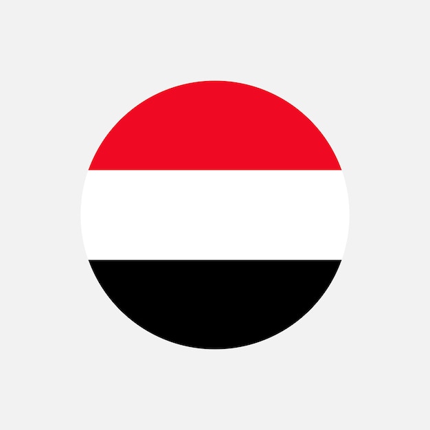 País Yemen Bandera de Yemen Ilustración vectorial