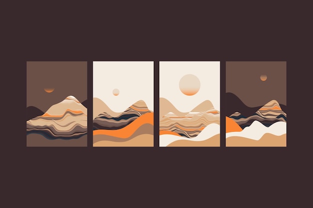Paisaje abstracto plano
