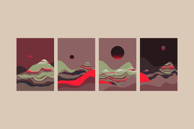 Paisaje abstracto plano