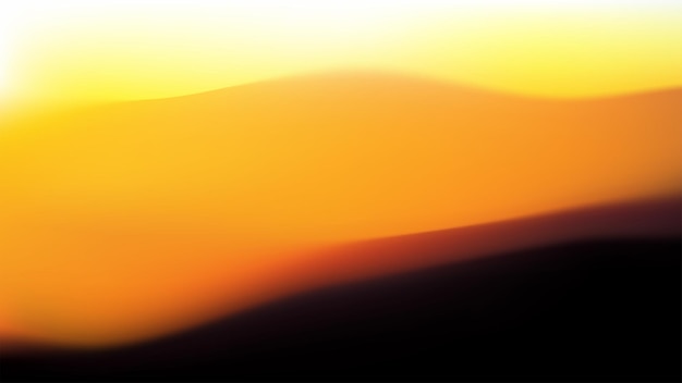 Paisaje desértico degradado siluetas volumétricas borrosas de dunas de arena y colinas fondo ondulado vectorial fondo de pantalla abstracto colorido