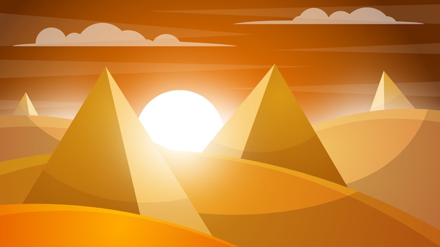 Vector paisaje desértico