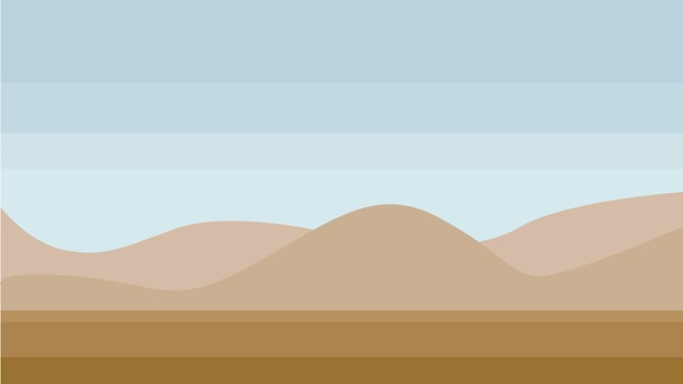 paisaje del desierto. Una ilustración sencilla. Vector