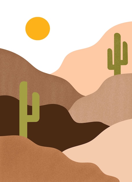 Vector paisaje del desierto