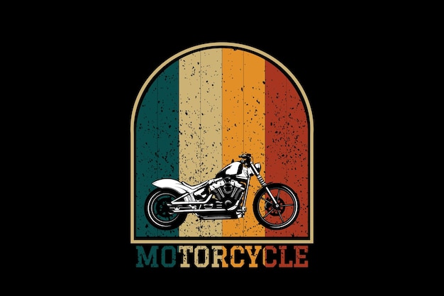 Paisaje de diseño retro de motocicleta