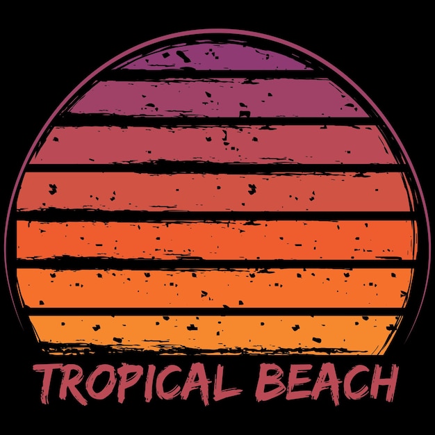 Paisaje de diseño retro de verano